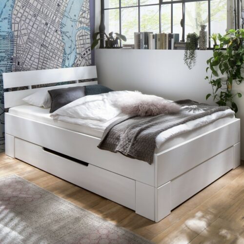 Modern White Børne Sengeramme i Grantræ fra Raw Sleep | 90x200