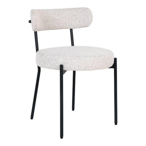 Badalona Spisebordsstol i Hvid Bouclé Fra House Nordic | 49,5x47x72,5 cm