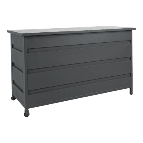 Cassis Hyndeboks i Gråt Aluminium Fra House Nordic | 160x82x85 cm - 650 L