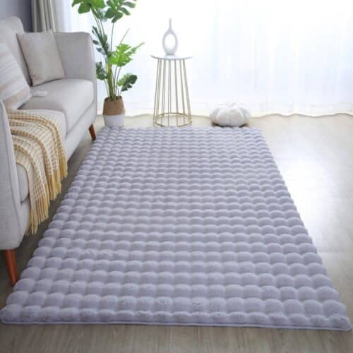 Emilia Gulvtæppe i Sølvgrå med Mønster af Bløde Bølger fra Rugs by Uniquebeds Home & Living | Flere Størrelser