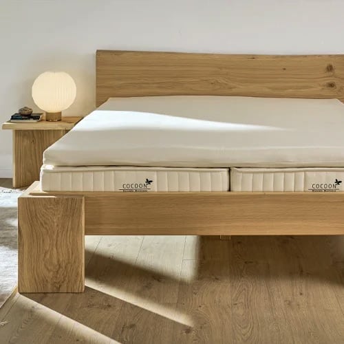 Topmadras i 100% Økologisk GOLS Naturlatex omfavnet af Økologisk GOTS Bomuld fra Cocoon | 6cm