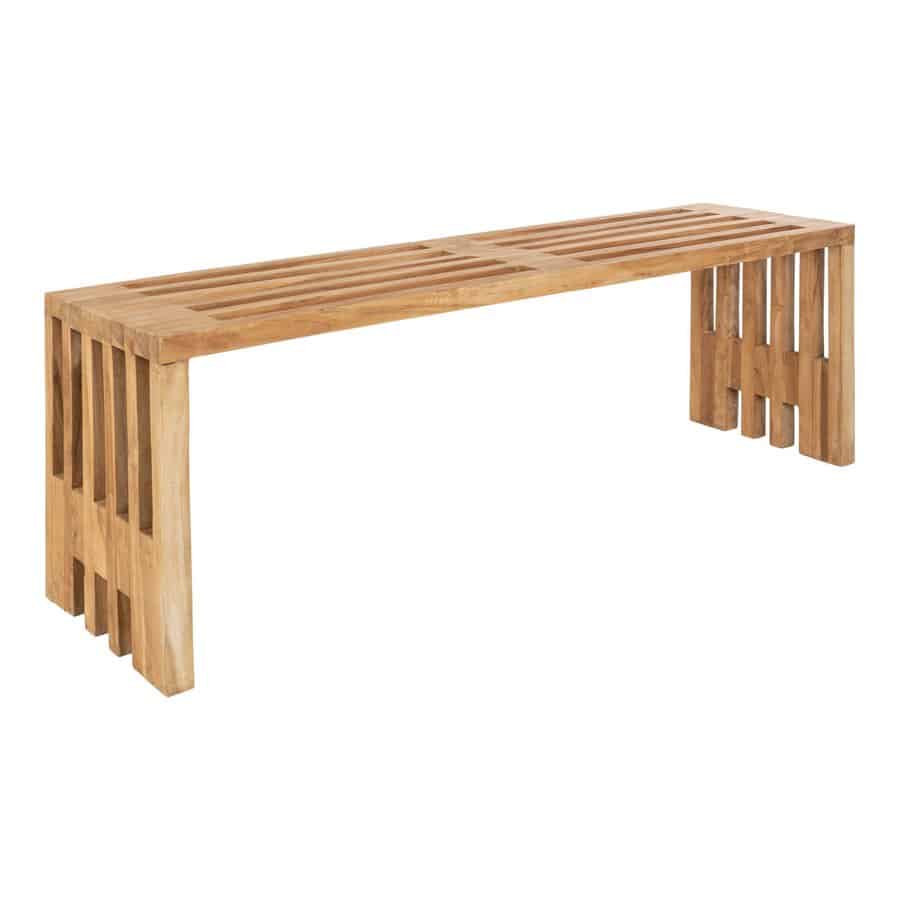 Benidorm Bænk Genbrugsteaktræ L140Xb35Xh48Cm