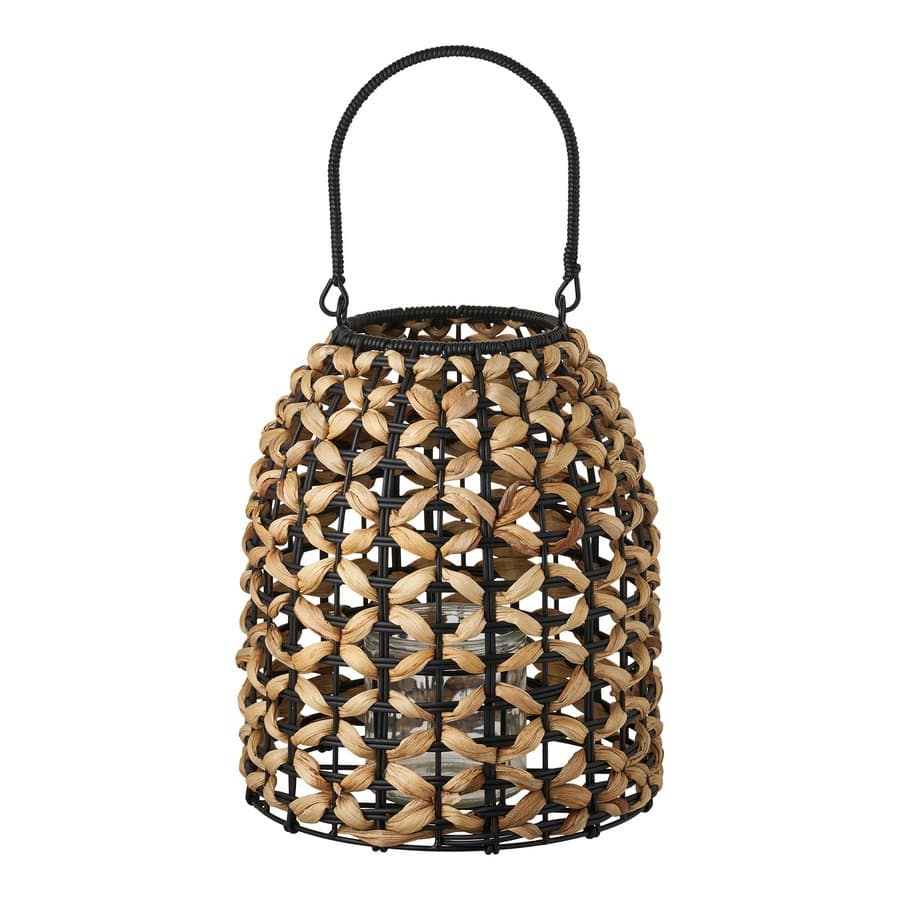 Pinto Lanterne Natur Sort Polyrattan Vandhyacint