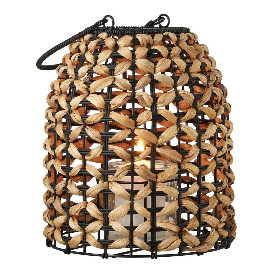 Pinto Lanterne Natur Sort Polyrattan Vandhyacint