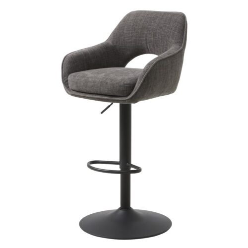 Cuxhaven Barstol Grafit Polyester Sort Stel