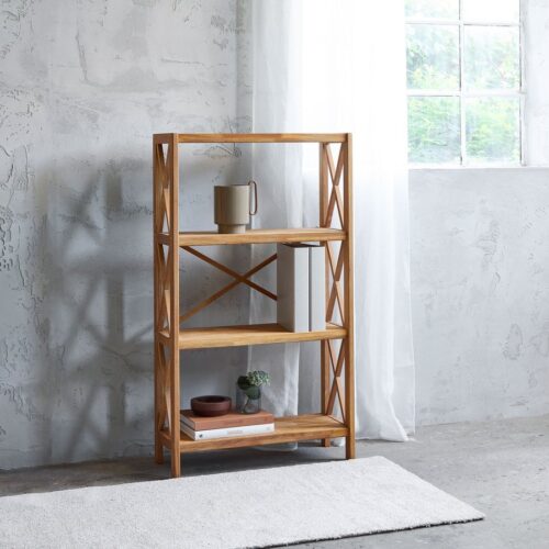 Lörrach Reol Olieret Egetræ B70Xh124Xd30Cm