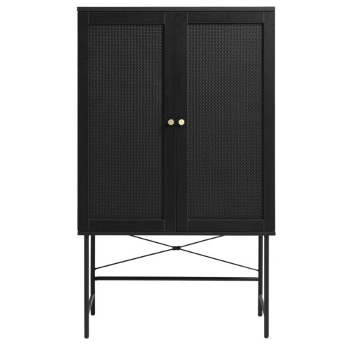 Moers Skab Sort Melamin Polyrattan Metal