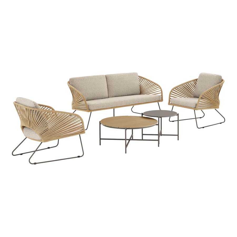 Novella Loungesæt I Sand Inkl. Beige