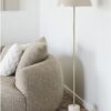 Sheffield Gulvlampe Beige Marmor Stål Ø40Xh155Cm