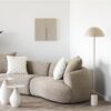 Sheffield Gulvlampe Beige Marmor Stål Ø40Xh155Cm
