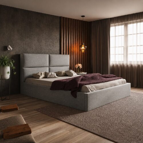Slim Model 6 Polstret Sengeramme Med Opbevaring Fra CozyQuilt Sleep | Håndlaves i Møbelstof, Fløjl, Velour & Læder