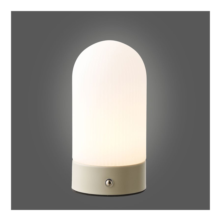 Ashford Bordlampe Beige Hvid Ø9Xh18Cm