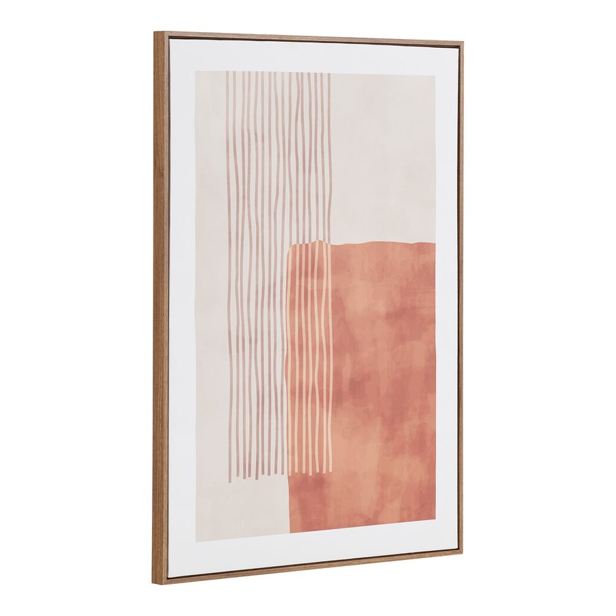 Mina Lærredsprint Beige Brun