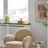 Mina Lærredsprint Beige Brun