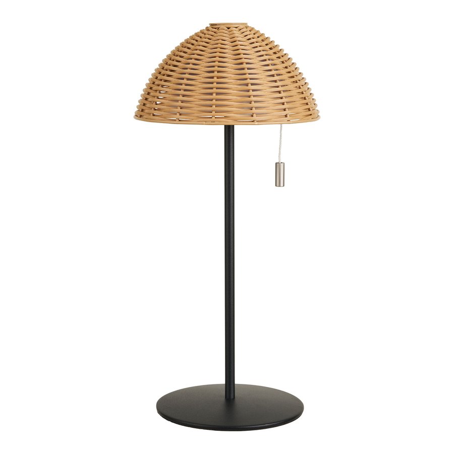 Wigan Bordlampe Natur Sort Ø15Xh32Cm