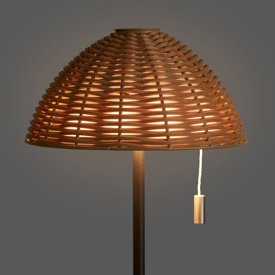 Wigan Bordlampe Natur Sort Ø15Xh32Cm