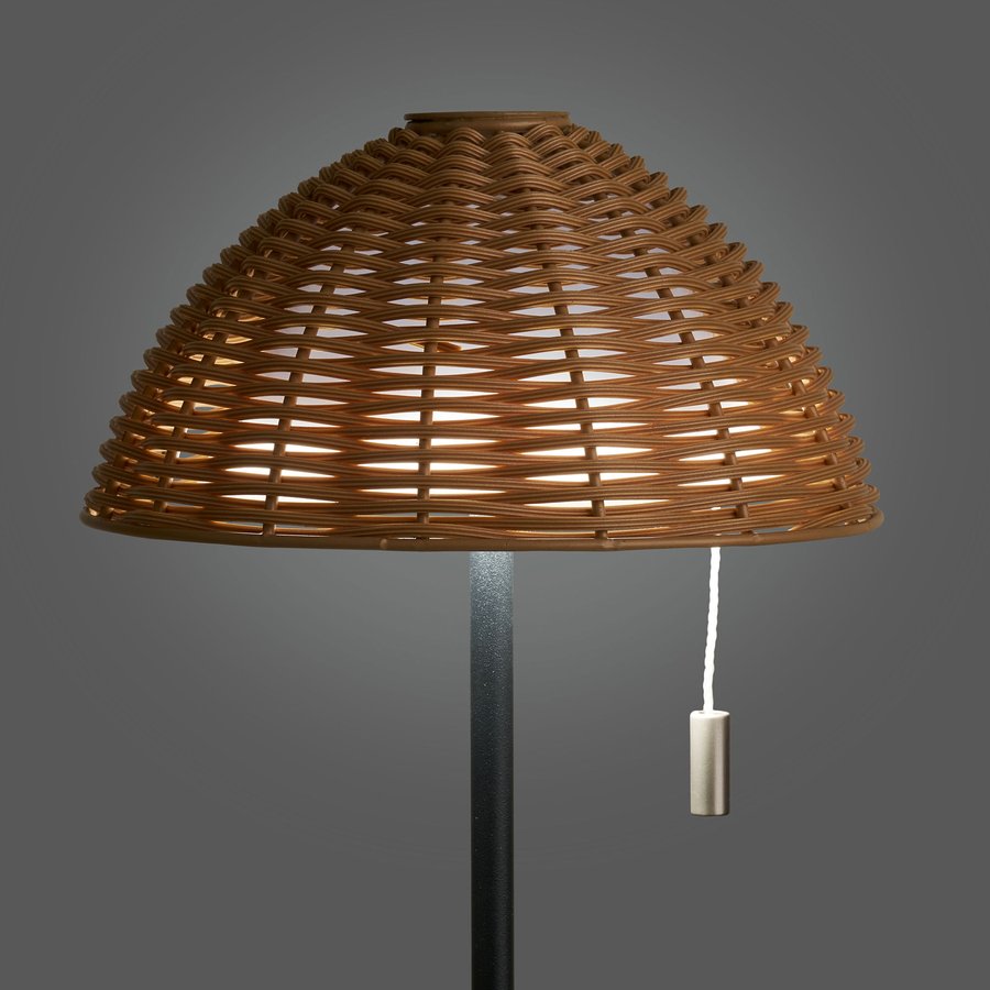 Wigan Bordlampe Natur Sort Ø15Xh32Cm