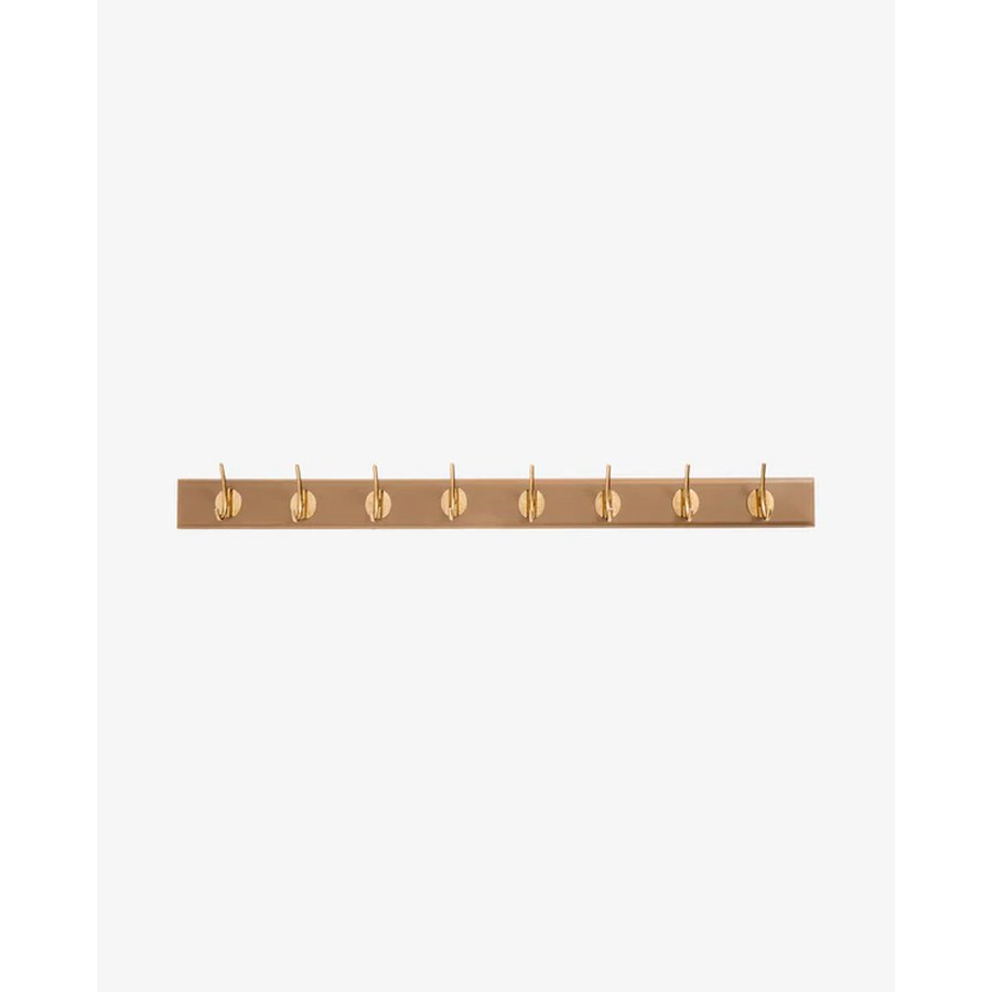 EDGY Knagerække i Brun MDF med Messinglook Knager fra Nordal | 3/6/8 Knager | 30/60/90x7x6,5 cm hos uniquebeds, home & living - Billede 7