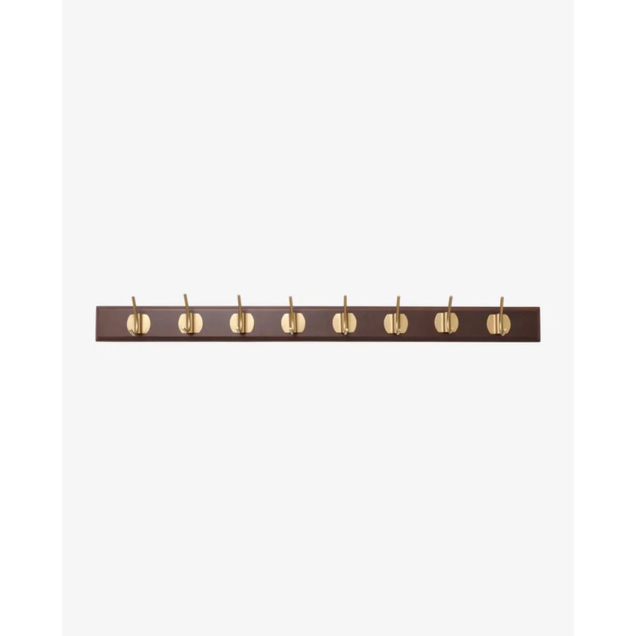 EDGY Knagerække i Mørkebrun MDF med Messinglook Knager fra Nordal | 3/6/8 Knager | 30/60/90x7x6,5 cm hos uniquebeds, home & living - Billede 6