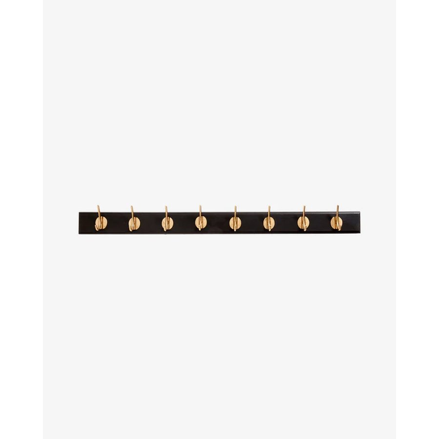 EDGY Knagerække i Sort MDF med Messinglook Knager fra Nordal | 1/2/3/6/8 Knager | 10/20/30/60/90x7x6,5 cm hos uniquebeds, home & living - Billede 12