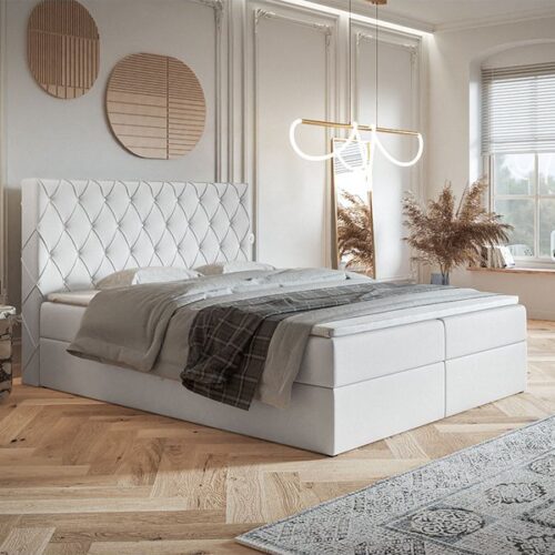 Box Model 4 Polstret Sengeramme Med Opbevaring Fra CozyQuilt Sleep | Håndlaves i Møbelstof, Fløjl, Velour & Læder - Billede 5