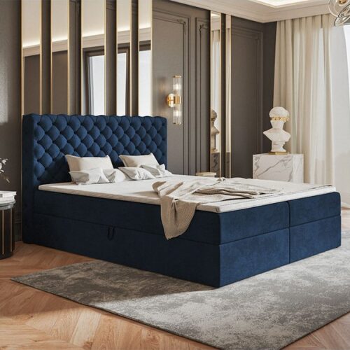 Box Model 8 Polstret Sengeramme Med Opbevaring Fra CozyQuilt Sleep | Håndlaves i Møbelstof, Fløjl, Velour & Læder - Billede 5
