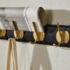 EDGY Knagerække i Sort MDF med Messinglook Knager fra Nordal | 1/2/3/6/8 Knager | 10/20/30/60/90x7x6,5 cm hos uniquebeds, home & living - Billede 10