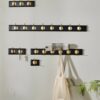 EDGY Knagerække i Sort MDF med Messinglook Knager fra Nordal | 1/2/3/6/8 Knager | 10/20/30/60/90x7x6,5 cm hos uniquebeds, home & living - Billede 2