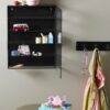 EDGY Knagerække i Sort MDF med Sorte Knager fra Nordal | 3/6/8 Knager | 30/60/90x7x6,5 cm hos uniquebeds, home & living - Billede 2