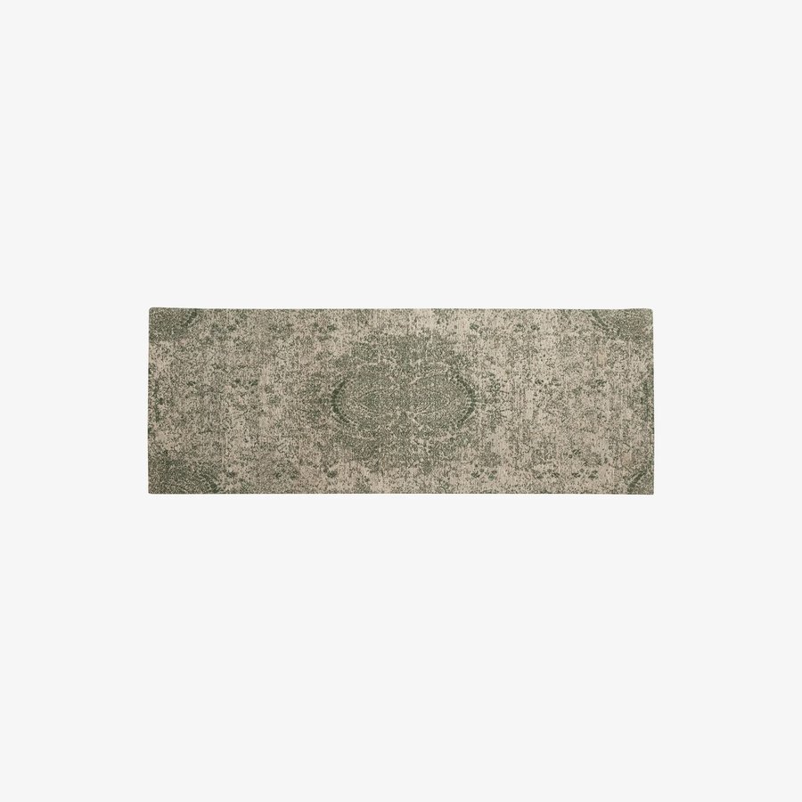 ARIA Jacquardvævet Gulvtæppe fra Nordal | 75x200/160x240 cm | Grøn, Beige hos uniquebeds, home & living - Billede 1