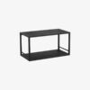 FLINT Hylde i Sort Metal med Hylder i Sortlakeret Fyrretræ fra Nordal | 40x20x21 cm hos uniquebeds, home & living - Billede 2
