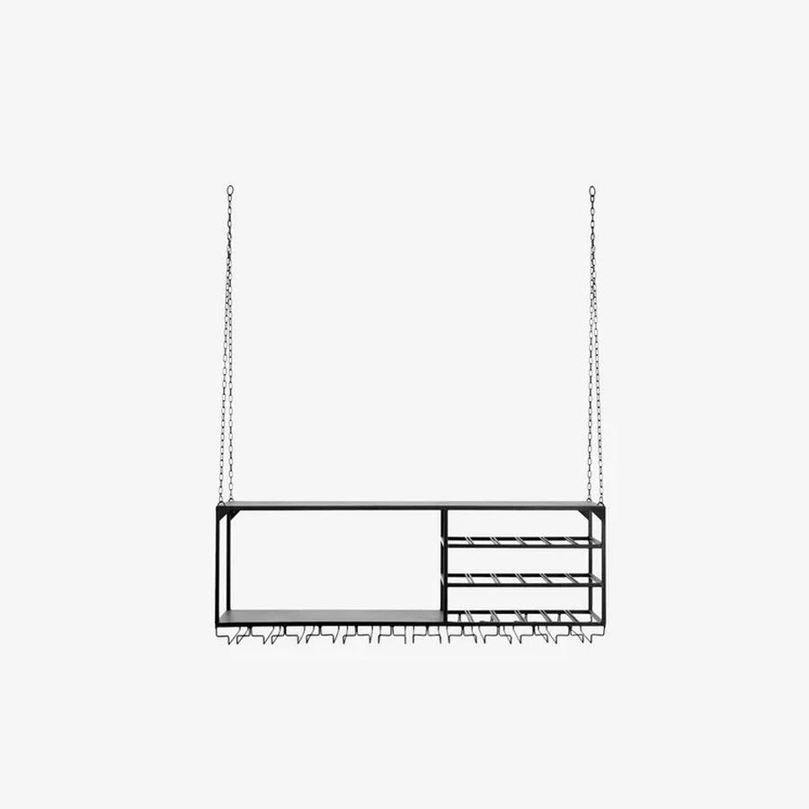 LOFT Køkkenhylde i Sort Metal til Ophæng fra Nordal | 120x30x43 cm hos uniquebeds, home & living - Billede 1