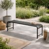BRENTA Havebænk i Sort Metal fra Nordal | 122x42x46 cm hos uniquebeds, home & living - Billede 2