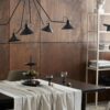BRIMO Pendel i Sortlakeret Mteal med Messing Detaljer & 5 Arme fra Nordal | Sort, Guld hos uniquebeds, home & living - Billede 3
