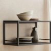 FLINT Hylde i Sort Metal med Hylder i Sortlakeret Fyrretræ fra Nordal | 40x20x21 cm hos uniquebeds, home & living - Billede 3