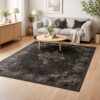GRAND Gulvtæppe med Orientalsk Mønster fra Nordal | 160x240 cm | Sort hos uniquebeds, home & living - Billede 1
