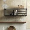 LOFT Køkkenhylde i Sort Metal til Ophæng fra Nordal | 120x30x43 cm hos uniquebeds, home & living - Billede 3