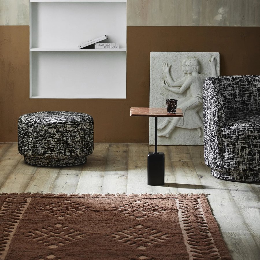 MARLA Gulvtæppe i Uldblanding med Mønster fra Nordal | 160x240 cm | Rust hos uniquebeds, home & living - Billede 2