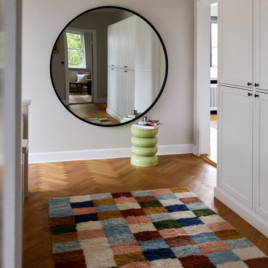 PAKKA Gulvtæppe i Uldblanding med Patchwork Mønster fra Nordal | 140x200 cm | Multifarvet hos uniquebeds, home & living - Billede 3