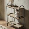 PATNA Hylde i Sort Metal med Hylder i Genanvendt Træ fra Nordal | 63x24x83 cm hos uniquebeds, home & living - Billede 2