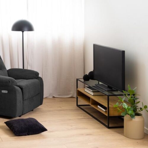 Randolf Tv Bord Sort Stål Klar