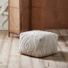 WULAR Puf i Råhvid Bomuld med Mønster fra Nordal | 50x50x38 cm hos uniquebeds, home & living - Billede 3