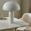 ATLAS Bordlampe med Fod i Hvid Marmor & Skærm i Metal fra Nordal | Ø40x49 cm | Hvid hos uniquebeds, home & living - Billede 2