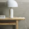 ATLAS Bordlampe med Fod i Hvid Marmor & Skærm i Metal fra Nordal | Ø40x49 cm | Hvid hos uniquebeds, home & living - Billede 3