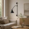 BUCK Væglampe i Sortlakeret Metal fra Nordal | 47x82, Skærmen er Ø20 cm | Sort hos uniquebeds, home & living - Billede 2