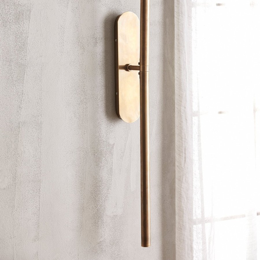 LUNA Væglampe i 100% Messing fra Nordal | 9x13x116 cm | Guld hos uniquebeds, home & living - Billede 2