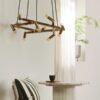 Lysekrone til 10 Pærer i 100% Messing fra Nordal | Ø75x105 cm | Guld hos uniquebeds, home & living - Billede 2