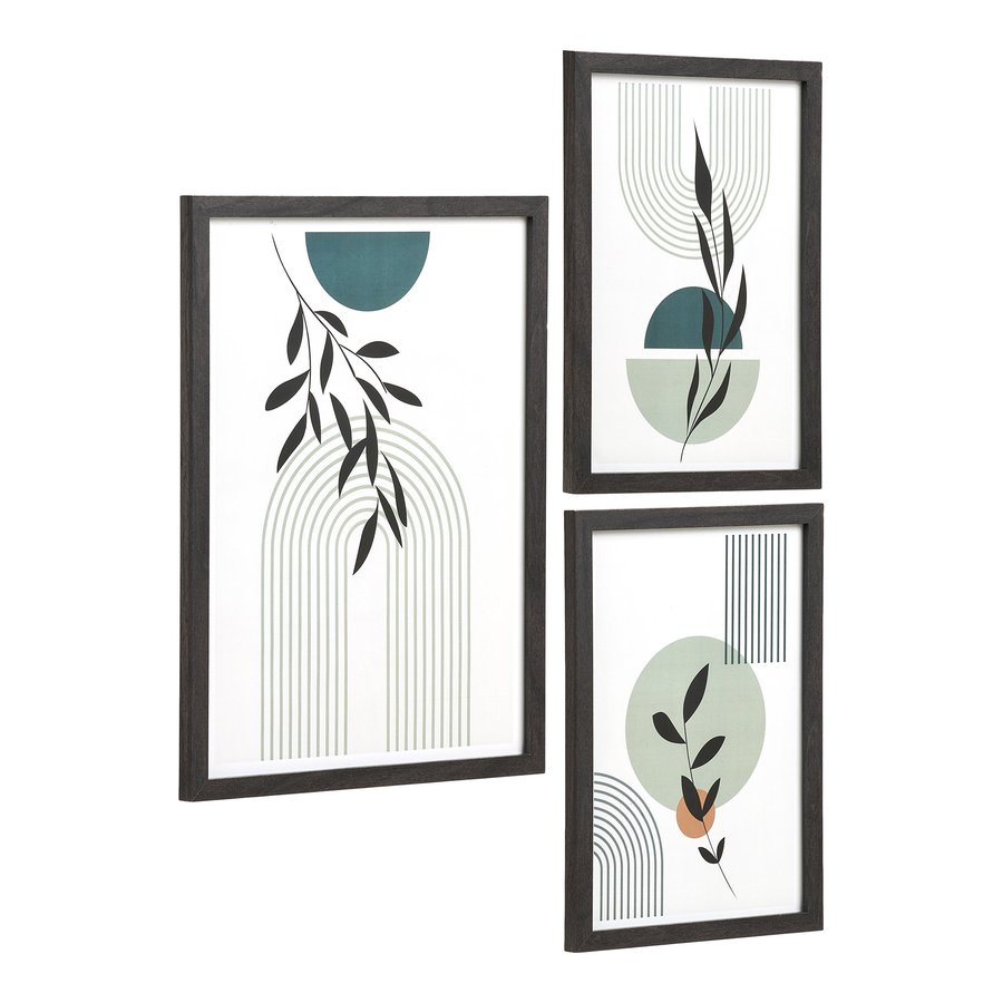 Aspen Rammesæt i Sort MDF & Glas fra House Nordic | 3 Rammer - Billede 3