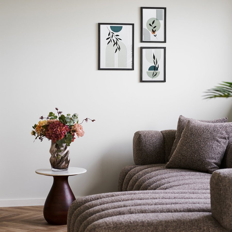 Aspen Rammesæt i Sort MDF & Glas fra House Nordic | 3 Rammer - Billede 1