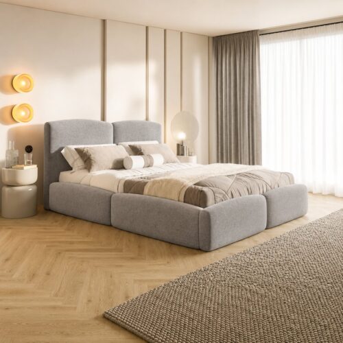 Slim Model 17 Polstret Sengeramme Med Opbevaring Fra CozyQuilt Sleep | Håndlaves i Møbelstof, Fløjl, Velour & Læder hos uniquebeds, home & living - Billede 5